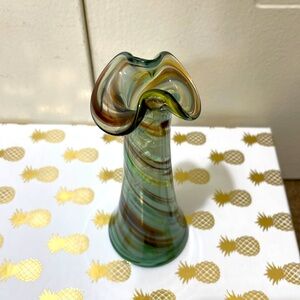 Vintage Swirl Glass Vase